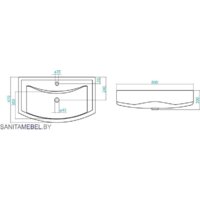 СанитаМебель Тумба с умывальником Камелия-67.51к Д3 + умывальник Балтика 80 (белый) Image #4