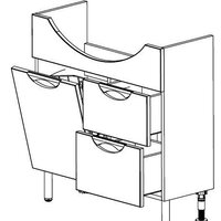 СанитаМебель Тумба с умывальником Камелия-67.51к Д3 + умывальник Балтика 80 (белый) Image #2