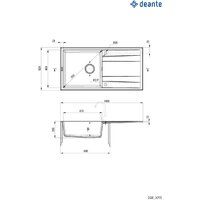 Кухонная мойка Deante Eridan ZQE_A713 - Превью изображения №2 — Интернет-магазин Your Sale