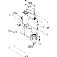 Kludi Balance 522168775 (черный матовый/хром) Image #2