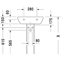 Duravit D-Code 55x43 (23105500002) Image #4