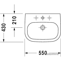 Duravit D-Code 55x43 (23105500002) Image #2