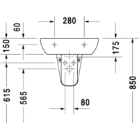 Duravit D-Code 55x43 (23105500002) Image #3