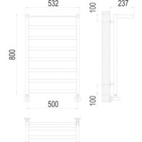 TERMINUS Хендрикс П8 500x800 нп (хром) Image #2