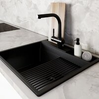 Кухонная мойка Globalo Silvano 60.1 Black/BL Mat - Превью изображения №6 — Интернет-магазин Your Sale