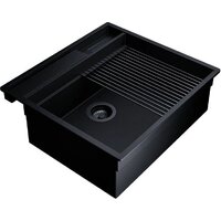 Кухонная мойка Globalo Silvano 60.1 Black/BL Mat - Превью изображения №7 — Интернет-магазин Your Sale