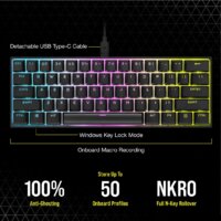 Corsair K65 RGB Mini (черный, Cherry MX Speed, нет кириллицы) Image #24