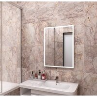 Континент Зеркало Frame Silver Led 60x80 (нейтральная подсветка) Image #3