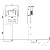 Roxen Antares в комплекте с инсталляцией Attach 5 в 1 967019 (кнопка: черный матовый) Image #6