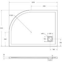 BelBagno TRAY-MR-UNO-RH-120/90-550-35-W-L-CR 120x90 Image #7