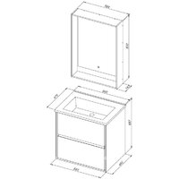 Aquanet Тумба под умывальник Милан 65 306379 (черный глянец) Image #6