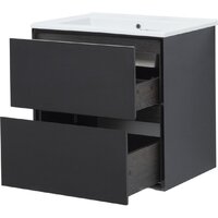 Aquanet Тумба под умывальник Милан 65 306379 (черный глянец) Image #5