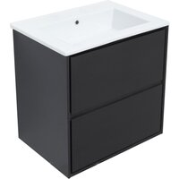 Aquanet Тумба под умывальник Милан 65 306379 (черный глянец)