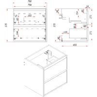 ЗОВ Тумба под умывальник Парма 80 P80LA0MAMC1B (аттик) Image #3