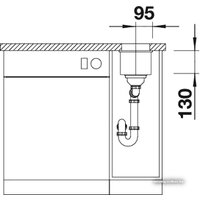 Blanco Subline 160-U (антрацит) Image #4