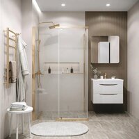 Grossman Pragma 90x195 200.K33.03.90.32.00 (золото сатин,стекло прозрачное) Image #4