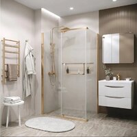 Grossman Pragma 90x195 200.K33.03.90.32.00 (золото сатин,стекло прозрачное) Image #3