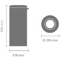 Brabantia Waste Paper Bin 30 л (стальной полированный) Image #8