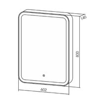 Silver Mirrors Шкаф с зеркалом Фиджи 60x80 LED-00002364 Image #6