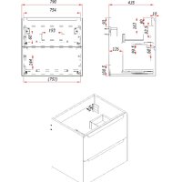  ЗОВ Тумба под умывальник Дион 80 D80LWP0M9003MKV5 (белый матовый) - Превью изображения №4 — Интернет-магазин Your Sale