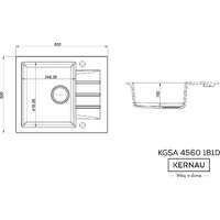 Кухонная мойка Kernau KGS A 4560 1B1D Graphite - Превью изображения №7 — Интернет-магазин Your Sale
