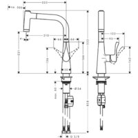 Смеситель Hansgrohe Metris 220 14834800 - Превью изображения №2 — Интернет-магазин Your Sale