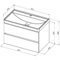 Aquanet Тумба под умывальник Вега 80 308334 Image #10