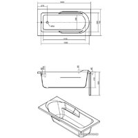 Cersanit Santana 140x70 (с ножками и экраном) Image #3