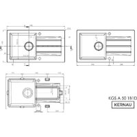 Кухонная мойка Kernau KGS A 50 1B1D Graphite - Превью изображения №2 — Интернет-магазин Your Sale