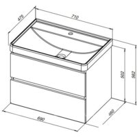 Aquanet Тумба под умывальник Вега 70 308333 Image #13