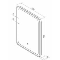Континент Зеркало Russo Led 50x70 Image #2