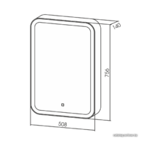 Silver Mirrors Шкаф с зеркалом Фиджи 50x75 LED-00002362 Image #6