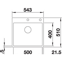 Blanco Subline 500-IF/A SteelFrame (белый) 524112 Image #2