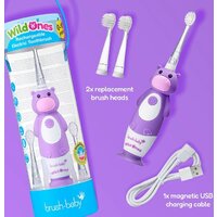 Электрическая зубная щетка Brush-Baby WildOnes Hippo - Превью изображения №10 — Интернет-магазин Your Sale