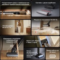 Вертикальный моющий пылесос Dreame G12 Wet and Dry Vacuum HHR32A (евровилка, черный) - Превью изображения №12 — Интернет-магазин Your Sale