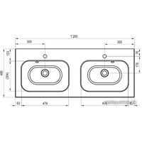 Умывальник Ravak Chrome 1200 120x49 [XJG01112000] - Превью изображения №10 — Интернет-магазин Your Sale