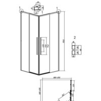 Grossman Galaxy 90x195 1/2.K33.01.90.21.10 (черный матовый/тонированное стекло) Image #12