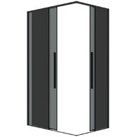 Grossman Galaxy 90x195 1/2.K33.01.90.21.10 (черный матовый/тонированное стекло) Image #3