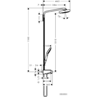 Hansgrohe Raindance Select E 300 3jet Showerpipe [27127400] Image #2