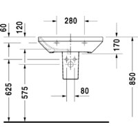 Умывальник Duravit DuraStyle 65x44 (2319650000) - Превью изображения №3 — Интернет-магазин Your Sale