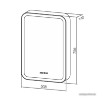 Silver Mirrors Шкаф с зеркалом Фиджи 50x75 LED-00002361 Image #7