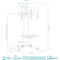 Стойка для телевизора Arm Media PT-STAND-12 - Превью изображения №6 — Интернет-магазин Your Sale