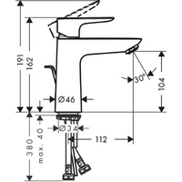 Hansgrohe Talis E 71710340 (шлифованный черный хром) Image #2