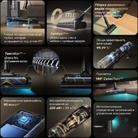 Пылесос Dreame Cordless Vacuum Cleaner Z40 TangleCut Flex VRV62F (евровилка, черный) - Превью изображения №15 — Интернет-магазин Your Sale