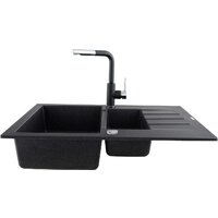 Кухонная мойка Kernau KGS A 6079 1.5B1D Graphite - Превью изображения №6 — Интернет-магазин Your Sale