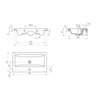 Cersanit Тумба с умывальником Louna 80 + Como 80 Image #9