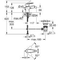Смеситель Grohe Bauedge 23331001 - Превью изображения №4 — Интернет-магазин Your Sale