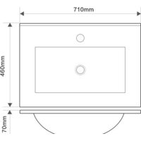 ЗОВ Тумба с умывальником Парма 70 P70LA0MWMC1B-OL70 (аттик/белый матовый/черный) Image #5