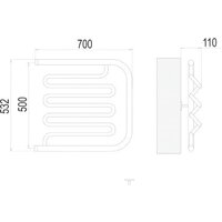 TERMINUS Фокстрот-Лиана 1" 500x700 бп (хром) Image #3