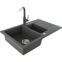 Кухонная мойка Kernau KGS A 6079 1.5B1D Grey Metallic - Превью изображения №4 — Интернет-магазин Your Sale
